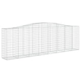 Arched Gabion Baskets 10 pcs 400x50x120/140 cm Galvanised Iron 3145977