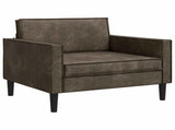 XL Armchair Dark Grey Faux Suede Leather 42043528