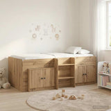 Loft Bed Frame with Cabinet 3 pcs Artisan Oak Engineered Wood 3423389