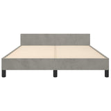 Bed Frame without Mattress Light Grey 135x190cm Double Velvet 349905
