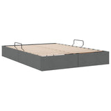 Storage Bed with Mattress Dark Grey 140 x 200 cm Fabric 3370017