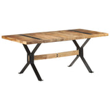 321610 Dining Table 180x90x76 cm Rough Mango Wood