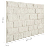 3D Wall Panels with White Brick Design 10 pcs EPS 147203