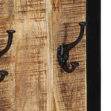 Coat Rack 40x2x80 cm Solid Rough Wood Mango 4015939