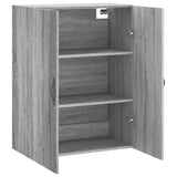 Wall Mounted Cabinet Grey Sonoma 69.5x34x90 cm Engineered Wood 834984