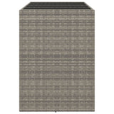 Bar Table with Glass Top Grey 145x80x110 cm Poly Rattan 362598