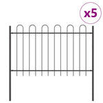 Garden Fence Grey 8.5 x 1 m Powder-coated steel 3334095