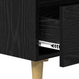 Bedside Cabinet 2 pcs Black Oak 40 x 35 x 47 cm Engineered Wood 880588