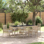 Garden Dining Set 7 pcs Beige Poly rattan 3334883