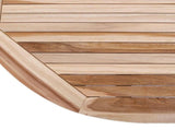 Folding Garden Table Natural 160 x 80 x 76 cm Solid Teak Wood 42028480