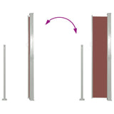 Patio Retractable Side Awning 160 x 300 cm Brown 41547