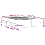Bed Frame White Engineered wood, Plywood Double Bed Frame 3295695