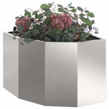 Corner Planter Silver 45 x 45 x 35 cm Stainless steel 883651