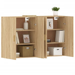 Wall Mounted Cabinets 2 pcs Sonoma Oak Engineered Wood 3197875