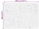 Rug HUARTE Short Pile Soft and Washable Black 200x200 cm 375118