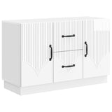 Sideboard High Gloss White 89 x 34.5 x 57 cm Engineered Wood 895349