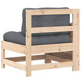 Garden Armrest Sofa with Cushion Solid Wood Pine 844914