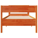 Bed Frame without Mattress Wax Brown 90x190 cm Single Solid Wood Pine 3306209