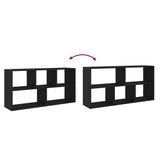 Wall Shelf Black Oak 100x25x50 cm Engineered Wood 868070
