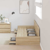 Bed Frame with Headboard Sonoma Oak 75 x 190 cm Engineered Wood 3335255