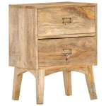 ZNTS Bedside Cabinet 40x35x55 cm Solid Mango Wood 286464