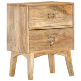 ZNTS Bedside Cabinet 40x35x55 cm Solid Mango Wood 286464