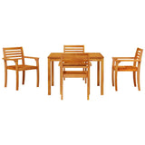 Garden Dining Set 5 pcs Brown Solid Acacia Wood 3375672