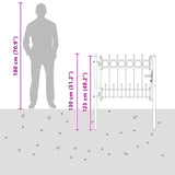 Fence Gate HORST 100 x 75 cm Metal Black Lockable 42034068