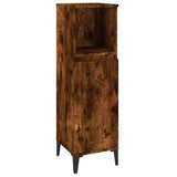 3 Piece Bathroom Furniture Set Smoked Oak Engineered Wood 3185610