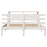 Bed Frame with Headboard without Mattress White 140x200 cm 3306113