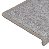 Stair Mats 15 pcs 65x21x4 cm Light Grey Rectangular Edge 134570