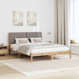Bed Frame with Headboard Brown 160 x 200 cm Solid Pine Wood 3394411