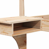 Bed Frame with Headboard Brown 160 x 200 cm Solid Pine Wood 873439