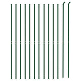 Wire Mesh Fence with Flange Green 0.8x25 m 154184