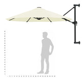 ZNTS Wall-Mounted Garden Parasol with Metal Pole 300 cm Sand 44863