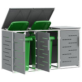 Wheelie Bin Storage Stainless Steel Grey 3422244