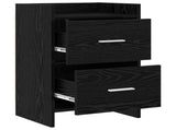 Bedside Tables Black Oak 40 x 30 x 60 cm Engineered Wood 8010965