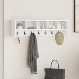 Wall-Mounted Coat Rack White 100 x 16 x 26 cm Engineered wood 874323