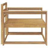 Outdoor Middle Sofa Solid Acacia Wood White 3439013