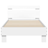 Bed Frame with LED White 80 x 200 cm Engineered Wood 8008987