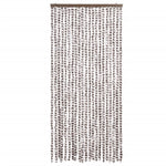 ZNTS Fly Curtain Taupe and White 90x200 cm Chenille 377404