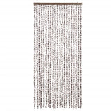 ZNTS Fly Curtain Taupe and White 90x200 cm Chenille 377404