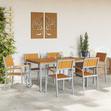 Garden Dining Set 7 pcs Grey and brown 3284424