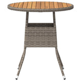 Dinner Table Grey and Acacia 70 x 70 x 73 cm Solid Acacia Wood 42026919
