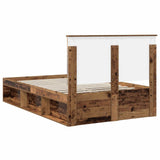 Bed Frame with Headboard Old Wood 120 x 190 cm Solid Pine Wood 3409379