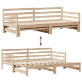 Daybed with Trundle and Drawers without Mattress 90x200 cm 3302171
