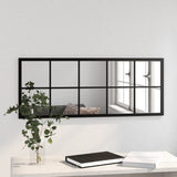 Wall Mirror Black 100x40 cm Metal 342208