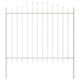 Garden Fence 7 pcs White 170 x 165 cm Powder-Coated Steel 3360168