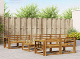 Outdoor Sofa Set 9 pcs Natural Solid Acacia Wood 3366612