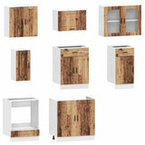 ZNTS 8 Piece Kitchen Cabinet Set Kalmar Old Wood Engineered Wood 3314849